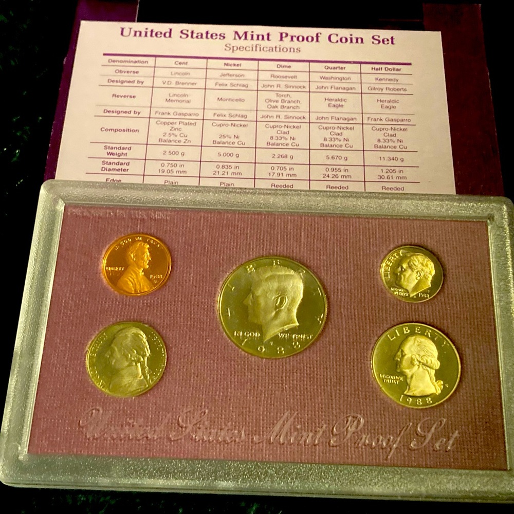 1988-S United States Mint Proof Set Mint Packaging OGP Sold Out Limited Edition